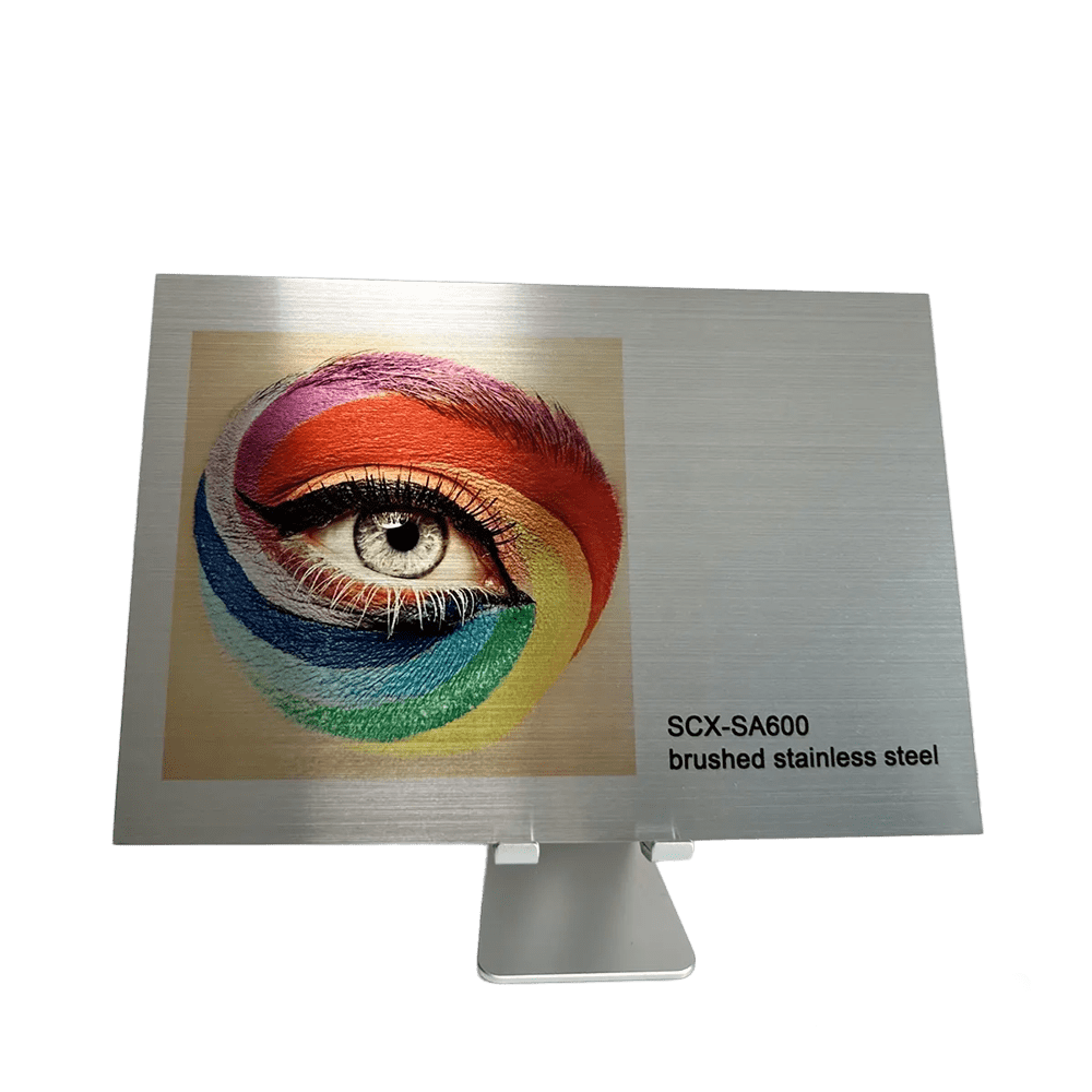 Aluminum sublimation sheet brushed stainless steel, 610x305mmx0.45mm UNISUB SCX-SA600