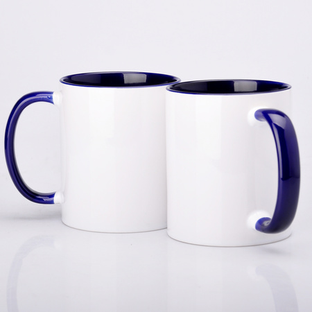 Mug with cobalt interior and earpiece 330ml SM-002 for AA+ sublimation