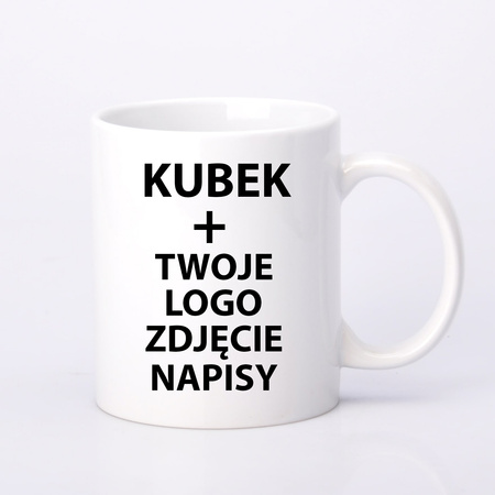 Kubek biały z nadrukiem SM-011 klasa AA+