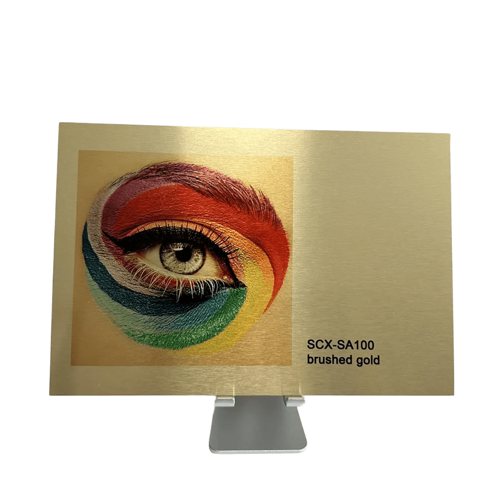 Plech pro sublimaci kartáčovaný zlatý, 610x305mmx0,45mm UNISUB SCX-SA100