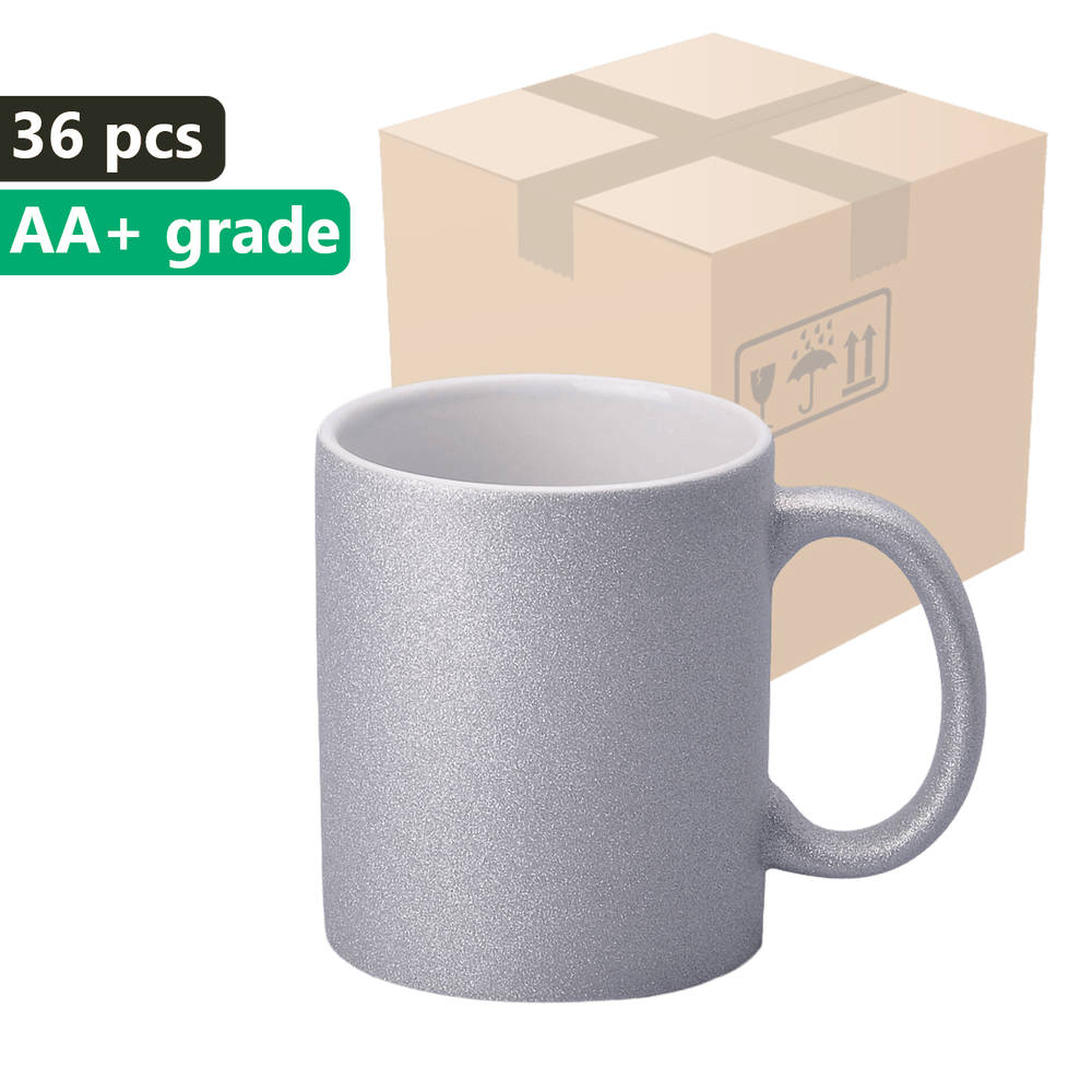 SM-044 Glitter Silber Becher 330 ml