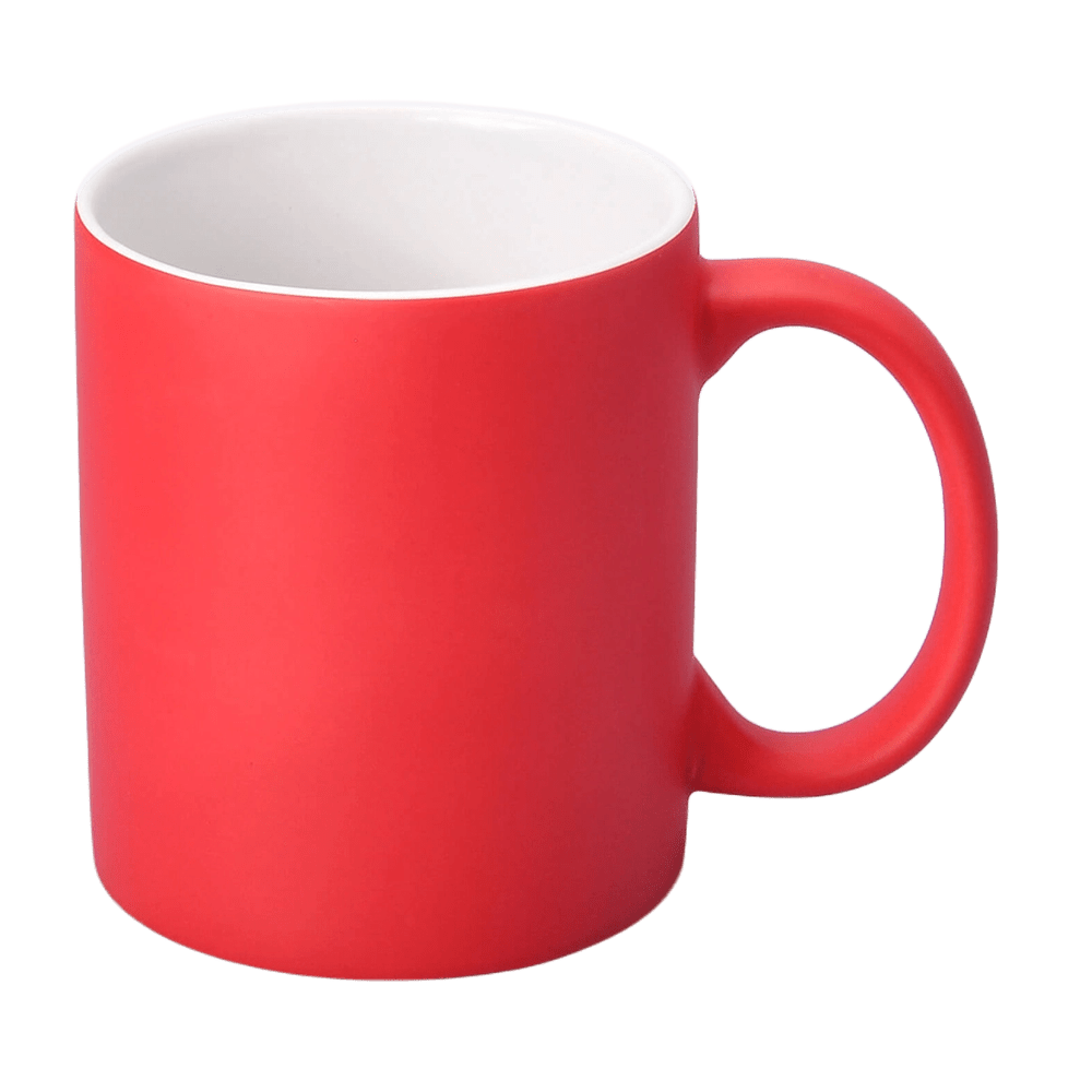 SM-031 Magic Becher rot mit weißer Innenseite 330ml (matt)