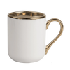 UNISUB Sublimationsbecher SM-060 330 ml weiß mit Goldrand und Griff Klasse AA+