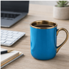 UNISUB sublimation mug SM-060 330 ml white with gold rim and handle Class AA+
