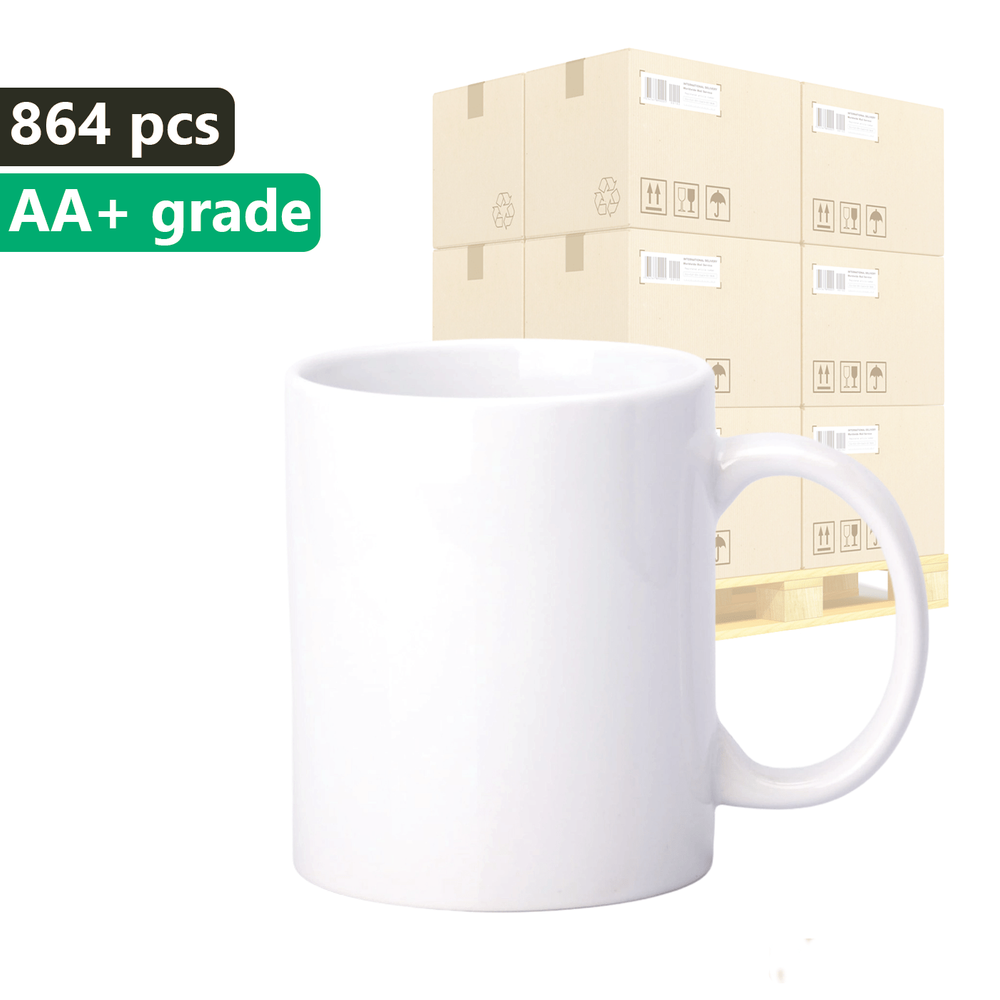 PALETA M 864 ks. Bílý hrnek pro sublimaci UNISUB SM-011 AA+ 330ml