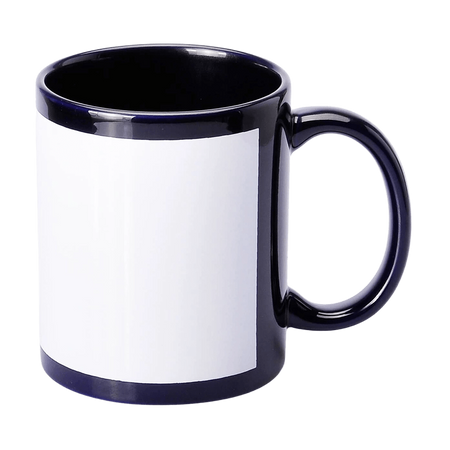 CARTON 36 pcs. UNISUB SM-047 AA+ black sublimation mug with white window 330ml