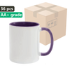 CARTON 36 pieces UNISUB sublimation mug SM-058 330 ml white with purple interior and earpiece class AA+
