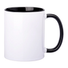 Sublimationsbecher AA+ mit schwarzer Innenseite und Griff 330ml SM-010