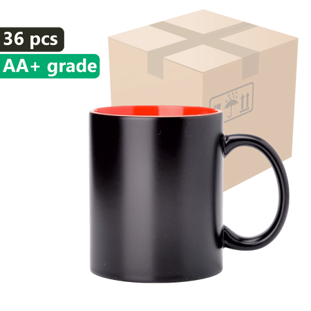 SM-019 Magic Becher schwarz mit roter Innenseite 330ml