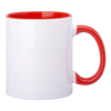 Sublimationsbecher mit Roter Innenseite und Henkel 330ml AA+ SM-005 