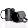 Printed magic mug black with navy blue interior SM-022 330ml