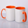 SM-039 Becher mit orangefarbener Innenseite und Griff 450ml