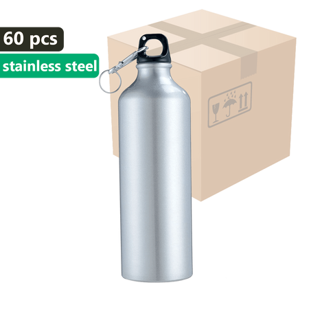 KARTON 60 szt. Butelka metaliczna srebrna OUTDOOR 650ml Stal Nierdzewna UNISUB MB-001