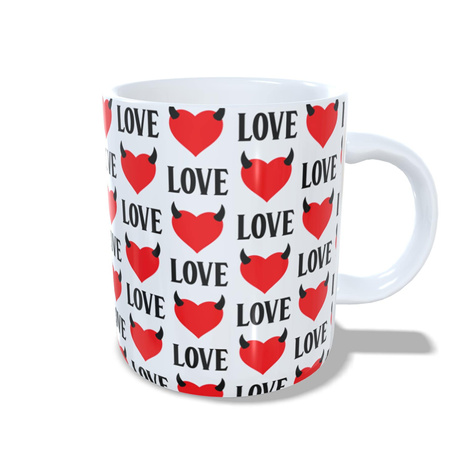 White mug with printed 330ml Grade A UNISUB SM-049