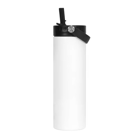 KARTON 60 szt. Butelka metaliczna biała OUTDOOR z uchwytem 650ml Stal Nierdzewna UNISUB MB-003