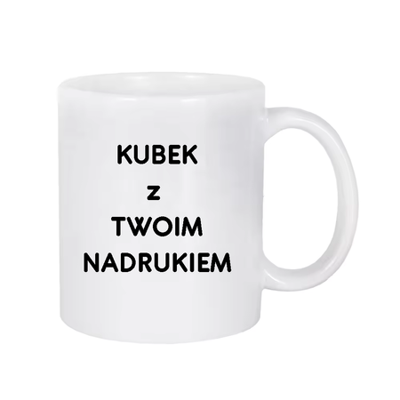 White mug with printed 330ml Grade A UNISUB SM-049