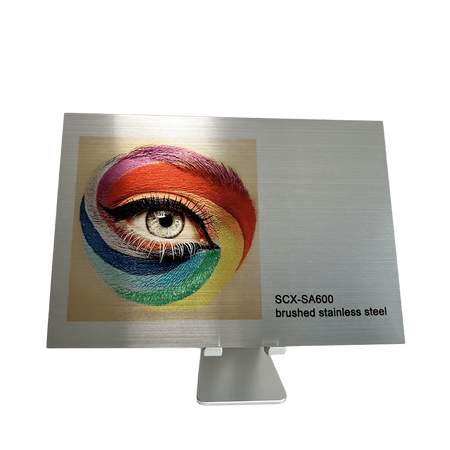 Aluminum sublimation sheet brushed stainless steel, 610x305mmx0.45mm UNISUB SCX-SA600