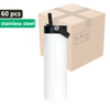 KARTON 60 szt. Butelka metaliczna biała OUTDOOR z uchwytem 650ml Stal Nierdzewna UNISUB MB-003