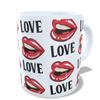 Liebe Küsse Sublimationsdruck Design auf 330 ml Becher