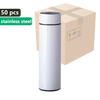 CARTON 50 pcs. Metallic white OUTDOOR 500ml Stainless Steel Thermos Bottle UNISUB TB-001