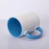 Mug with printed blue interior and ear 425ml UNISUB SM-032 AA+ 