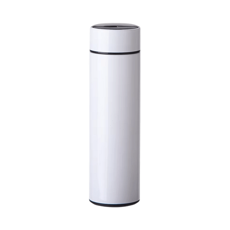 CARTON 50 pcs. Metallic white OUTDOOR 500ml Stainless Steel Thermos Bottle UNISUB TB-001