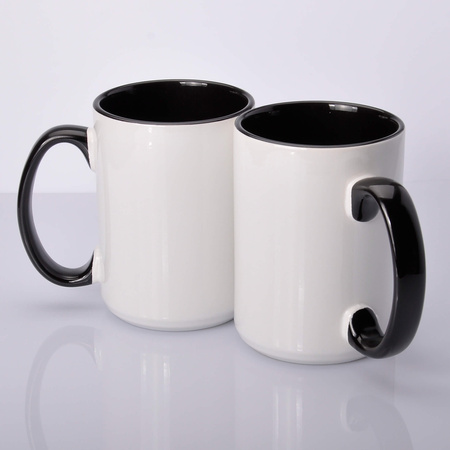 Karton 36 ks. Sublimační hrnek UNISUB SM-041 AA+ 425ml černý interiér a ucho