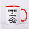 Printed 330 ml mug with red interior and ear piece UNISUB SM-005 AA+ 