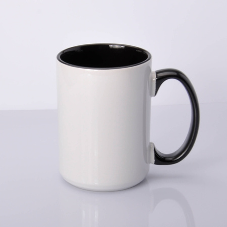 Karton 36 ks. Sublimační hrnek UNISUB SM-041 AA+ 425ml černý interiér a ucho