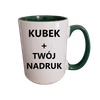 UNISUB printed mug SM-038 425ml dark green interior and ear AA+
