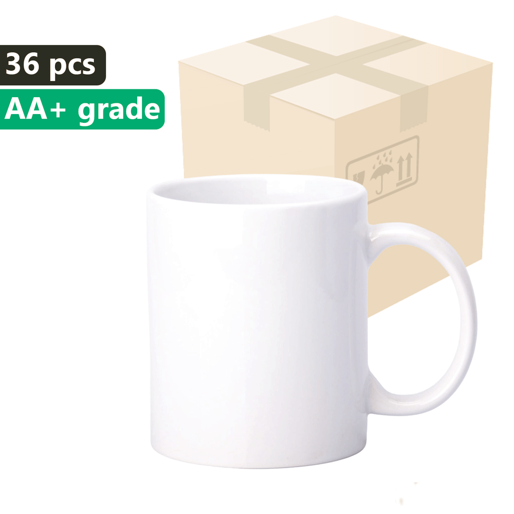 Weiße Becher für Sublimation (AA+) 330ml - Karton 36 Stück