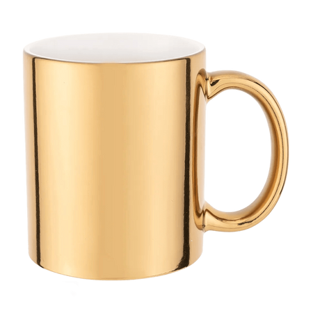 BULK 36 pcs. UNISUB SM-053 330 ml plated gold Gold mug for sublimation