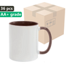 CARTON 36 pieces UNISUB sublimation mug SM-056 330 ml white with brown interior and earpiece class AA+