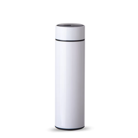 CARTON 50 pcs. Metallic white OUTDOOR 500ml Stainless Steel Thermos Bottle UNISUB TB-001