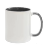 UNISUB Sublimationsbecher SM-057 330 ml weiß mit grauer Innenseite und Griff Klasse AA+