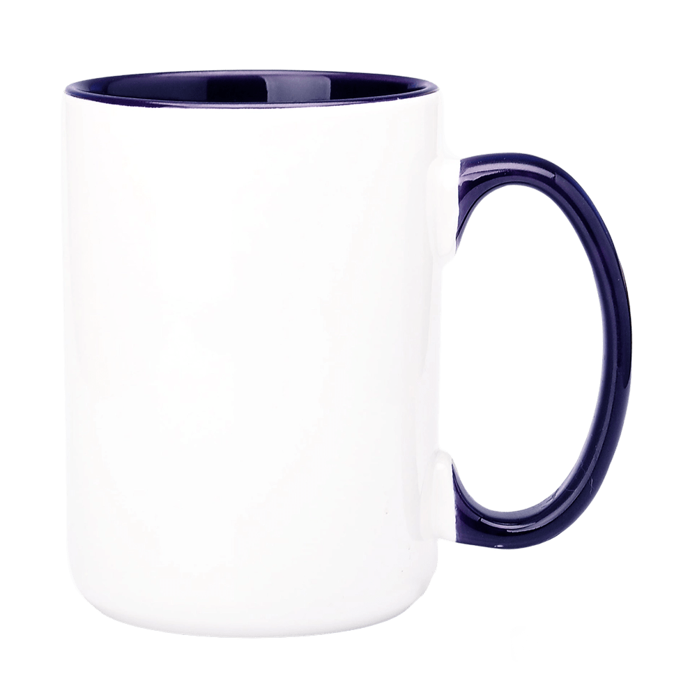 SM-036 Kubek z kobaltowym wnętrzem i uszkiem 425ml