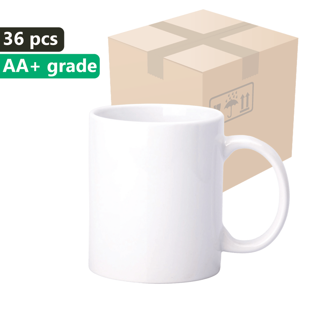 Kubki białe do sublimacji SM-011 (AA+) 330ml - KARTON 36szt.