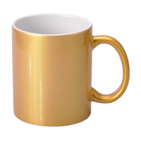 SM-046 Kubek Złoto metaliczne błyszczące z białym wnętrzem 330ml 