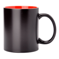 SM-019 Kubek magiczny czarny z czerwonym wnętrzem 330ml